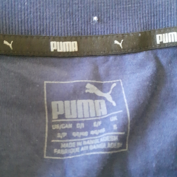 Size S Puma blue short sleeve golf shirt Polo excellent condition - Picture 5 of 7